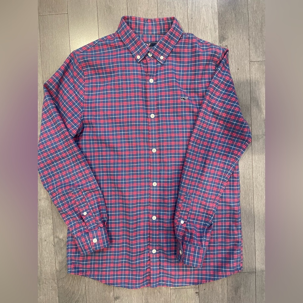 Vineyard Vines Boy’s Stretch Flannel Plaid Shirt 
Youth XL (18)